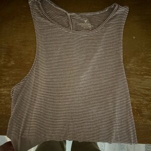 Madewell Women's Striped Tank Top - Black and White